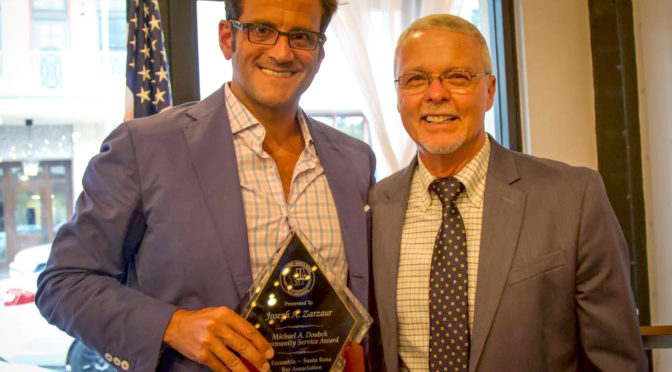 Joe Zarzaur Receives Community Service Award from the  Escambia-Santa Rosa Bar Association