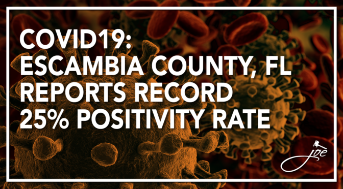 Escambia County Reports Record 25% Positivity Rate for COVID-19.
