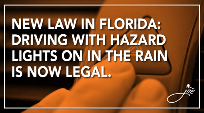 New Law in Florida: Driving with Hazard Lights on in the Rain is Now Legal