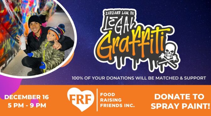December Legal Graffiti Event To Benefit Food Raising Friends, Inc.