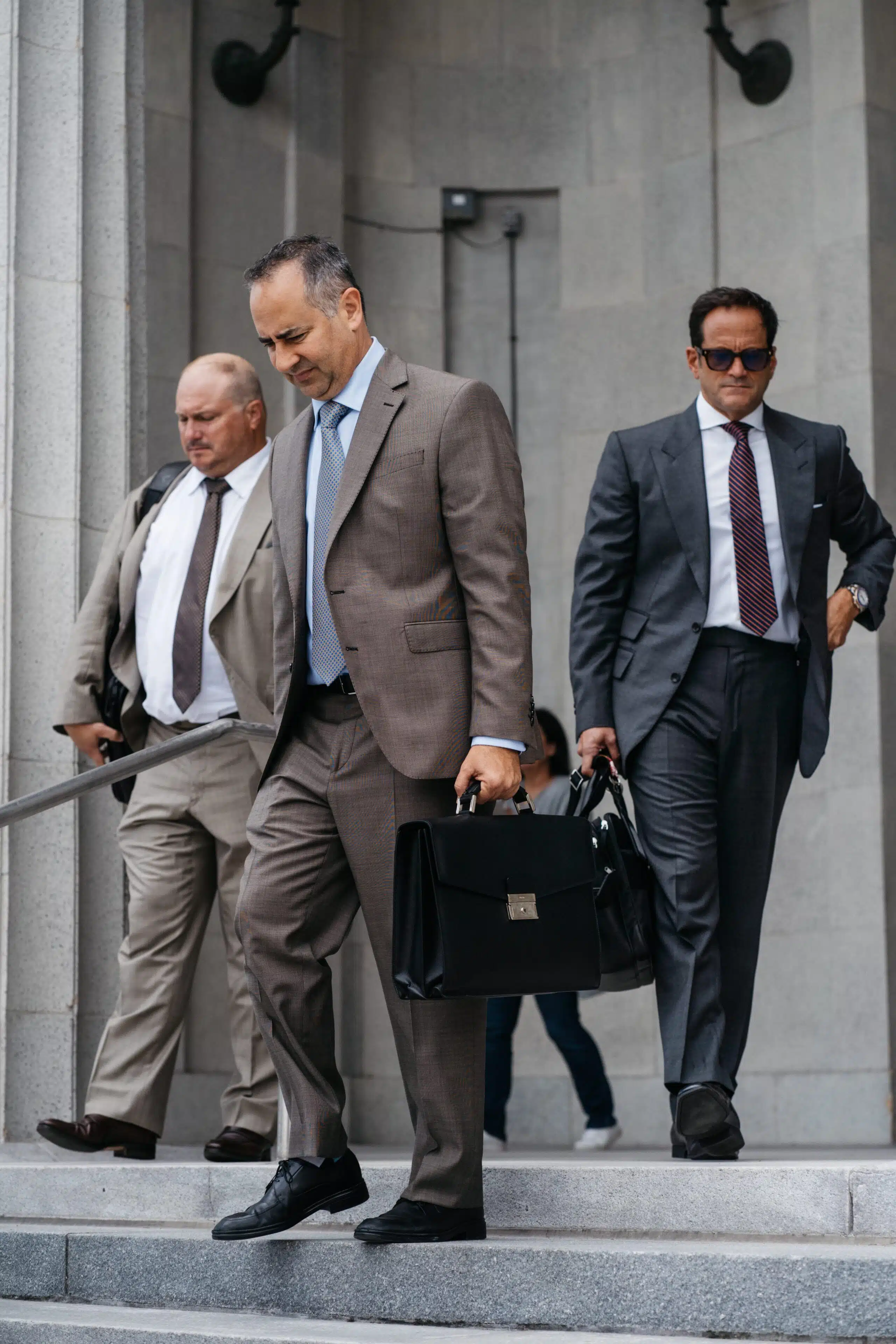 Joe Zarzaur leaving the courthouse