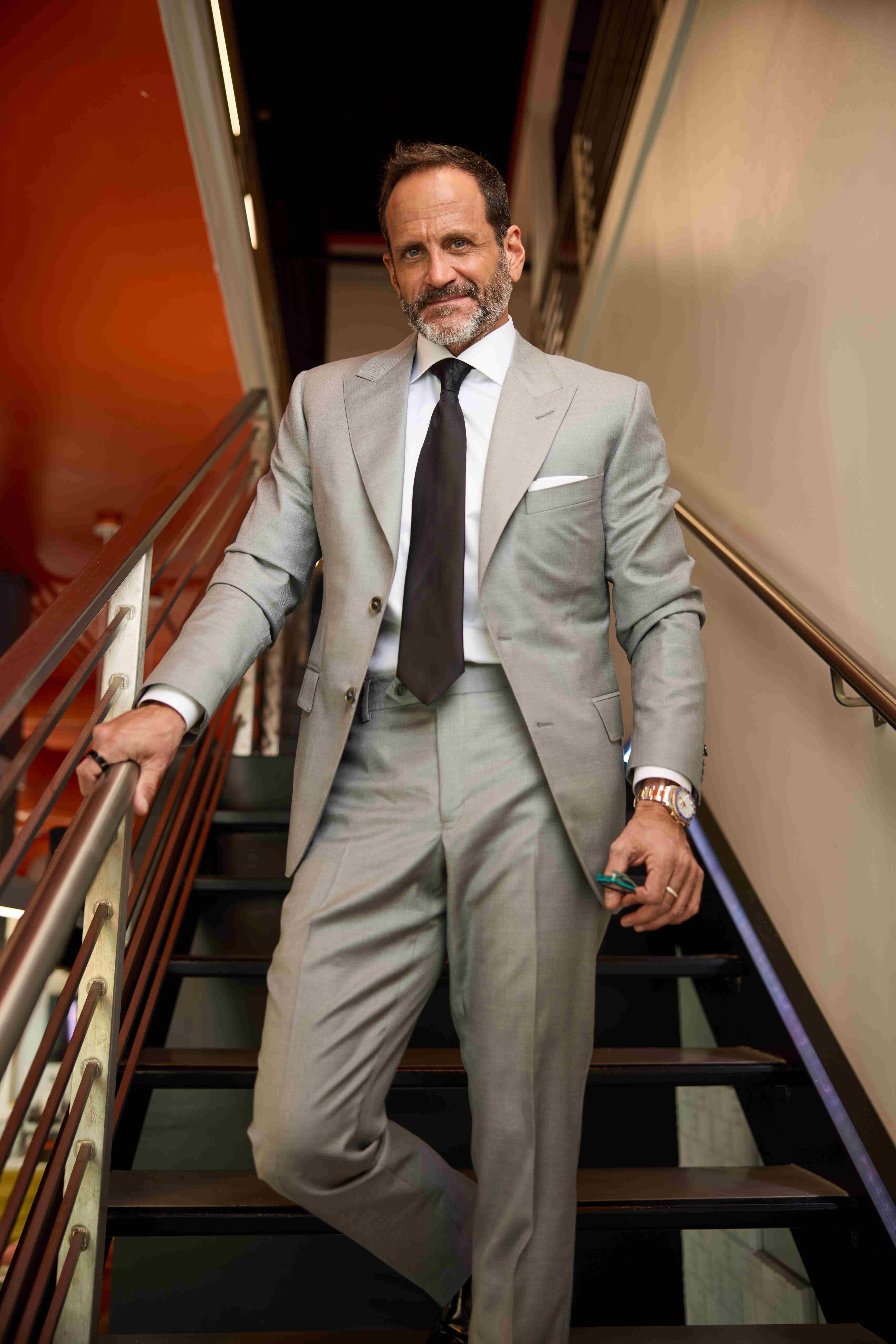 Joe Zarzaur, Pensacola Personal Injury Lawyer & Board Certified Civil Trial Lawyer on staircase